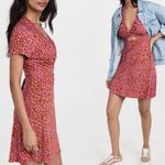 Free People  Marsaille Mini Dress Rust Combo Leopard Print Cutout - S NWT Photo 2