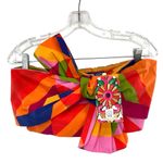 Farm Rio  Anthropologie Bandeau Multicolor Geometric Top Crop New Medium Photo 8
