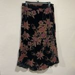 Miami by Francescas Black Velvet Floral High Low Skirt Photo 4