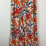 Joie  Floral Linen Blend Wide Leg Pants With Beaded Belt Size 8 Photo 4