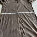 BCBGMAXAZRIA Rosetta Shift Dress Womens Size M Brown Elbow Sleeve Cutout Keyhole Photo 5