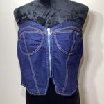 SheIn 2X Denim Zipper Bustier Photo 0