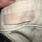 Pilcro Anthropologie Mini Twofer Dress Button Front Frayed Hem Cream Size 8 Photo 13