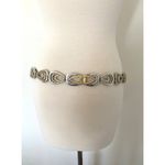 Vintage Gold Silver Stretchy Metal Belt 80's Retro Accessory Photo 1