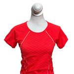 Athleta Finish Fast Shirt Short Sleeve Seamless Active Wear Top Orange Women’s S Photo 2