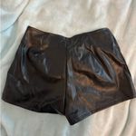 SheIn Leather Shorts Black Photo 4