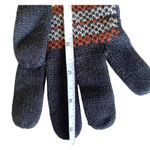Echo Geometric Multicolor Knit Gloves Warm Stretch Winter Accessory Gray Photo 4
