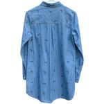 Disney Like New  Mickey Mouse Denim Button Front Tunic Top Generous XS Photo 6