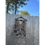 Spenser Jeremy Women's Size XL Brown Silk Top Floral Ruffled Vintage‎ Fairy Fall Photo 1