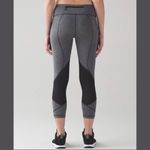 Lululemon * pace rival crop legging size 4 heather grey mid rise workout gym pant Photo 1