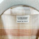 United Colors Of Benetton VTG 90s Womens Dress Size M Linen Plaid Retro Preppy Photo 4