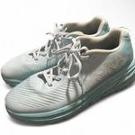 Hoka One One White and Light Green Sneakers Size 10 Photo 0