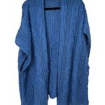 Aerie Blue Soft Loose Knit Open Cardigan Photo 0