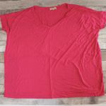 Piko Soft Jersey Knit Cuffed Sleeve Oversized Pink T-Shirt sz MEDIUM Photo 0