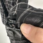 Rebecca Taylor La Vie Gingham Plaid Shirt Dress Button Down Black Ruffle Size XS Photo 9