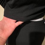 Knit Two Pieces Set Crop Top Mock Neck Blouse High Waist Flare Pants High Rise Trousers Slim Fit Set Long Sleeve Black Photo 7