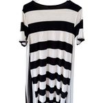 Alembika Black and White Striped TShirt Dress Size 10 Photo 5