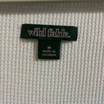 Wild Fable  Babydoll Light Baby Blue Waffle Knit Long Sleeve Empire Ruffle Dress Photo 1