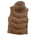 Cavalini  XL faux leather puffer vest hooded winter fall outdoor neutral gorp Photo 2