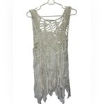 Umgee  white crotchet ragged bottom tank top Photo 1