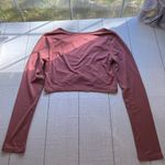 Timing Marsala Long Sleeve Cropped Shirt Size Large Photo 10