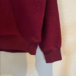 Everlane  Women’s Sherpa Sweatshirt Size XL Burgundy Maroon Photo 3