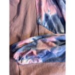 Umgee  Women's Tie Dye Long Sleeve Waffle Knit Top Size L Multicolor Photo 7