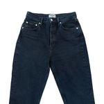AGOLDE  Remy High Rise Straight Button Fly Jeans Satellite Dark Blue Black Sz 25 Photo 2