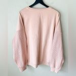 Pilcro Mixed Rib Sweatshirt light pink XL NWOT Photo 6