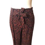 BP black and orange palazzo high waist with attach front tie belt wide leg size Photo 2