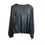 John Paul Richard Women's Top Long Sleeve Metallic Ribbed Knit Blouse Photo 5