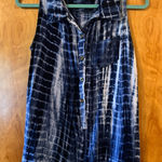 Paper Moon x Stitch Fix Sleeveless Top Blue Tie-Dye Shirt Women’s Size Medium Photo 0