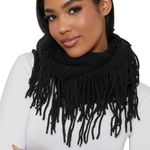 Infinity Knit Scarf Black Photo 0