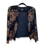 Dress Barn Collection, Black/Brown Floral Twinset, Size L, Gold Accents, Photo 0