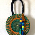 Nena & Co Gana hand crafted rattan bag Green Photo 8