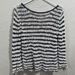 Free People stripe shag sweater size medium Photo 4