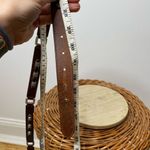 Fossil ‎ Brown Leather Hammered Silver Medium M Belt Western Cowboy Photo 4