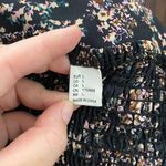 Boho Floral Print Off Shoulder Shirred Slit Thigh Midi Maxi Dress L Black Size L Photo 6