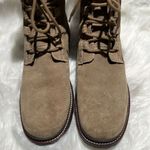 L.L.Bean Tan Suede Shearling Boots Size 10 Fisherman Core B77 Tan Photo 5
