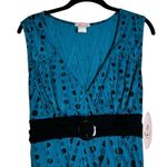 Volume One Vintage 90s Y2K Babydoll Top Tie Back Polka Dot Whimsygoth Size XL Blue Photo 1