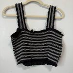 Lila Rose Lily Rose Black Aztec Stripe Smocked Cropped Tank Size Large Photo 3