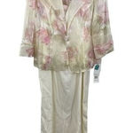 Alex Evenings NWT‎  Women's 2 Piece Dress with Blazer Jacket Floral Ivory Size 16 Photo 0