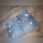 Vanity Vintage Distressed denim mini skirt 0 Blue Photo 3