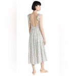 NWT Sokie Collective The Summer Flutter green pink floral midi Dress Size Small Photo 3