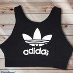 Adidas sports bra black and white size XS active wear gym sports wear comfy bra Photo 0