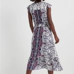Lucky Brand Felicia Paisley Purple Midi Dress Boho Western Fall cottagecore Photo 4