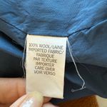 Women's dark blue long sleeve collared button down fully lined wool jacket 6 Photo 10