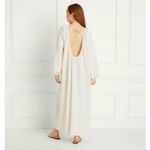 Hill House  Ivory Coconut Milk‎ Long Sleeve Backless The Simone Maxi Dress Small Photo 4