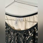 Tacera Black Lace with Nude Lining 3/4 Sleeve Dress Effortless Elegance Size S Photo 5