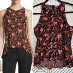 ALC Frank ALC A.L.C. Stuart Blouse Tank Top Top Sleeveless Henna Paisley Silk Pink Size 2 Photo 1